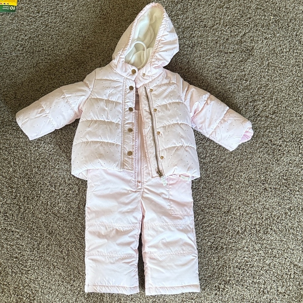 Carter's Light Pink Snowsuit with Straps